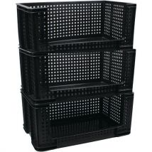 64l really useful open fronted ventilated crate - pack of 3