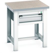 Bott - Light grey cubio workstand lino top 1 drawer 840x750x750mm
