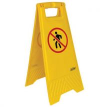 Warning stand no pedestrians