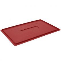 Five red euro containers lids - lxw 600x400mm - totebox