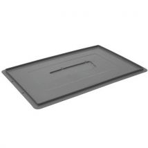 Five grey euro containers lids - lxw 600x400mm - totebox