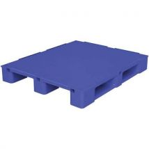 Blue hygienic plastic pallet - 1200x1000 - food use -totebox
