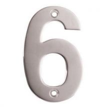 Altro 100mm numeral 6 satin stainless steel