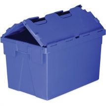Pack of five 65l blue plastic storage boxes - totebox