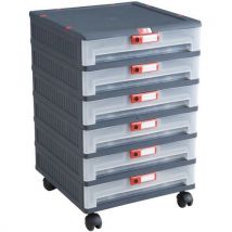 Mopla 6-drawer mobile filing cabinet total height: 780 mm total width: 460 mm