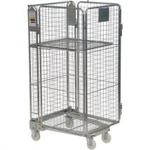 Budget four sided roll pallet 1 shelf hxwxd 1690x735x850mm