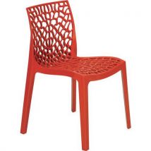 Outdoor+indoor chair - red polypropylene - zest