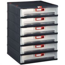 6-large 1/2 drawer unit