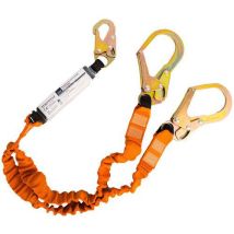 Double webbing lanyard + shock absorber - fp75 portwest uk