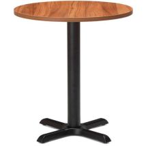 70cm round table - black base - walnut top - phoenix