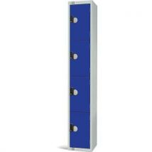 Dark blue 4 door electric lock locker - 1800x300x300mm