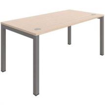 Astrolite aluminium straight office desk 1200x800mm oak