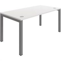 Astrolite aluminium straight office desk 1200x800mm white