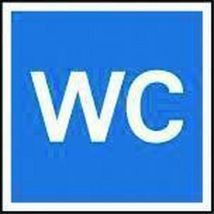 Self adhesive vinyl wc pictorial sign hxw 150x150mm