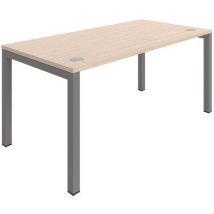Astrolite aluminium straight office desk 1600x800mm oak