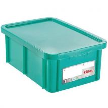 Stacking container haccp green 35l 595x395x215 + c ouvercle - pp -