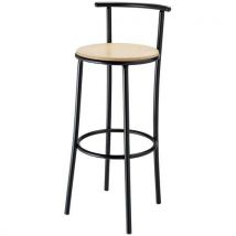 Black High Back Bar Stool