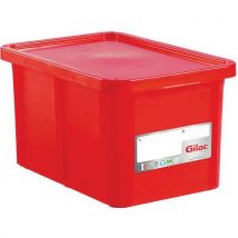 Stacking container haccp red 55l 595x395x320 + c ouvercle - pp -