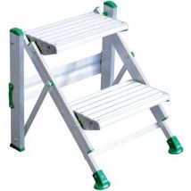 Wide 2-step stepladder