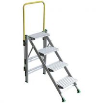 Wide 4-step stepladder