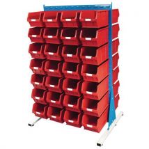 Double Sided Spacemaster with 56 x TC5 Red Bins by Barton