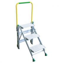 Wide 3-step stepladder