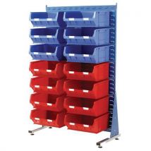 Single Sided Spacemaster 8xTC6 Red Bins + 6xTC6 Blue Bin by Barton