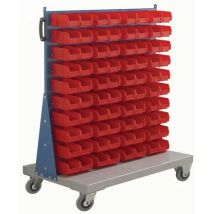 Single Sided Trolley with 80 x TC2 Red Bins by Barton