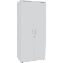 Tall cabinet 180x80 4 shlvs. Metal spsn. Fls. white/white