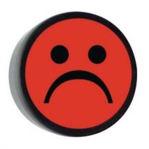 5 red smiley magnets 35 mm red