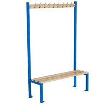 Blue single sided 9 hook bench seat