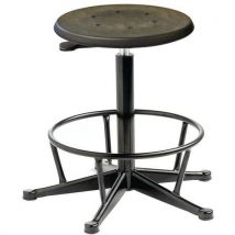 Polyurethane industrial stool with fixed foot ring and feet