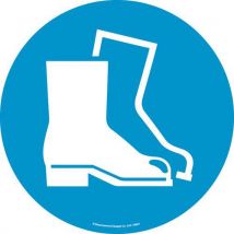 Self-adhesive ground marker - safety footwear must be worn