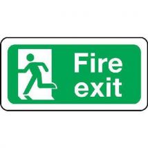 Self adhesive vinyl fire exit left sign hxw 200x400mm