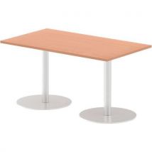 Italia poseur rectangular high meeting table 725x1400x800mm beech