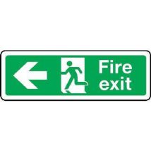 Aluminium fire exit left sign hxw 100x300mm