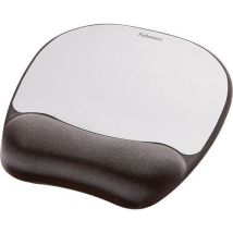 Fellowes memory foam mousepad with wrist silver support