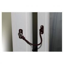 Jackloc permanent fixed window restrictor brown