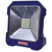 240v smd led work/site light with power take off - faithfull