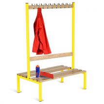 Yellow school double sided 9 hook bench seat