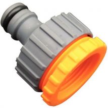 Tap connector 20/27 mm (3/4) w. 15/21 (1/2) reduction soft