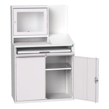 Bott - Light grey computer workstation enclosd top 1650x1050x550mm