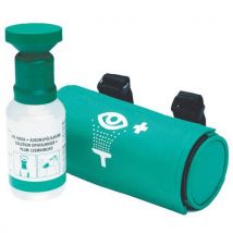 Portable sterilising eye washing kit containing volume: 200 ml