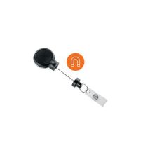 Extra-strong reel with 360° rotating clip