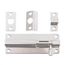Straight barrel bolt 150 x 38mm satin stainless steel