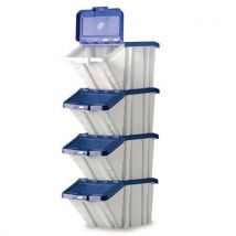 Containers With Coloured Lids - 50L Capacity - 4 Units - Barton