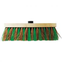 Striped broom head with coconut bristles 29 cm