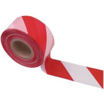 Hazard tape 500mx50mm red/white