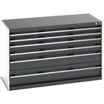 Bott - Cubio dark grey 6 drawer cabinet 800x1300x650mm