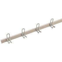 Drawn steel wall-mounted locker with 8 double hooks w=120 cm